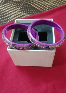 Sparkling Purple Bangles