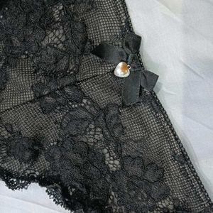 🤎 Black Lace Thong Panty