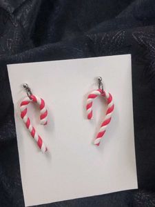 Candy Cane Christmas Earrings