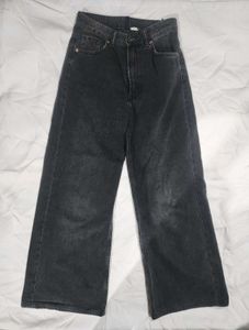 wide h&m black jeans