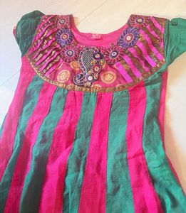 Beautiful Striped anarkali top