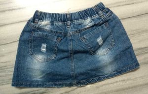 🍃🤎Y2K FORAL DENIM SHORT SKIRT(SKORT)