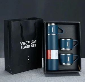Insulated Flask Set with Cups