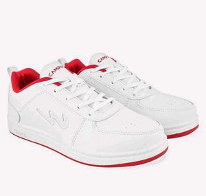 Campus White &amp; Red Sneakers