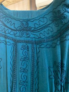 Boho kashmiri Embroidered Teal Kurta