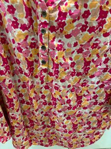 Floral Pink Cotton Tunic