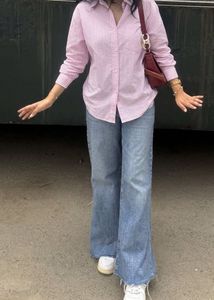 Pink Striped Button-Up Shirt