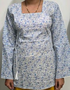 Floral Print Cotton Kurta