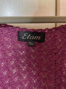 Sparkly Purple Knit Long-Sleeves Top (SIZE -S)