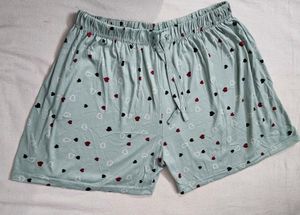 Cute Heart Print Lounge Shorts