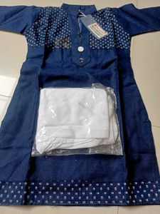 new ..Blue Kurta Set with White Leggings