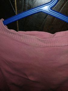 pink ribbed crop top