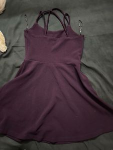 Purple Fit &amp; Flare Dress