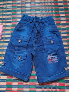 Pink Shirt And Jean Shorts