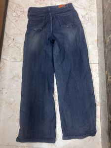 Wide Leg Dark Wash Denim Jeans