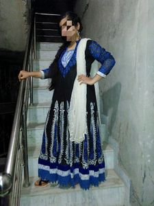 Long embroidered frock