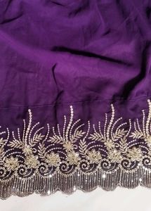Beautiful Purple Embroidered Gown