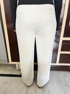 URBANIC Ivory Wide Leg Trousers