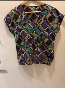 Beautiful Multi Colour  Wrap Top