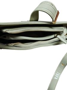 Sage Green Croc Embossed Shoulder Bag