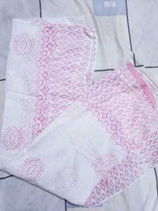 Pink Printed Kurta Set