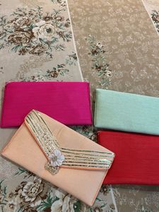 COMBO OF 4- Embroidered Clutch Purses