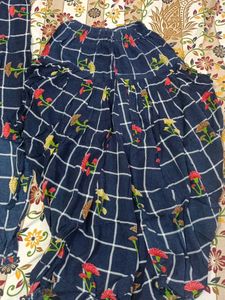 Blue Kurta Set with Floral Print