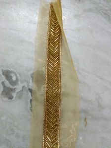 Golden Beaded Ethnic Dupatta Border