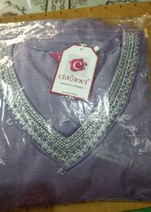 Elegant Lavender Kurta Set with Dupatta XL