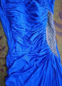 Royal Blue Ruched Gown