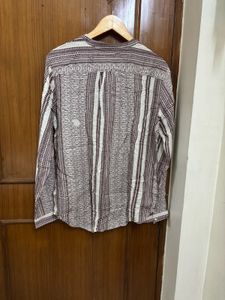 Boho Print Button-Up Tunic