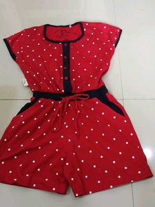 Red Polka Dot Romper