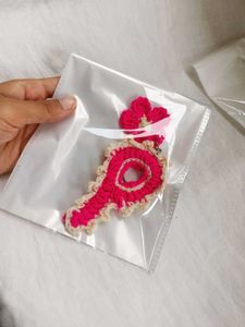 Handmade Crochet P Keychain