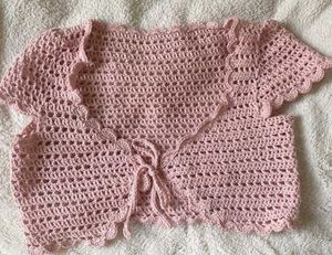 Crochet Tie-Front Bolero Top