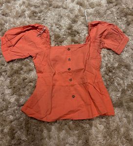 Chic Square Neck Puff Sleeve Top