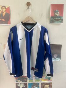 Nike Blue &amp; White Striped T-Shirt (T537)