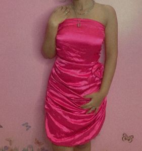 Pink Strapless Party Dress