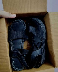 Stylish Black Platform Sandals