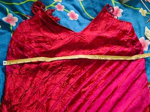 Pink &amp; Red Satin Chiffon Party dress