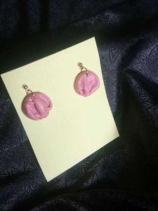Pink Statement Drop Earrings