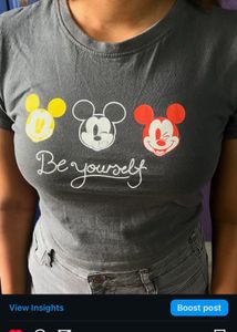 Be Yourself Crop Fitted Tshirt