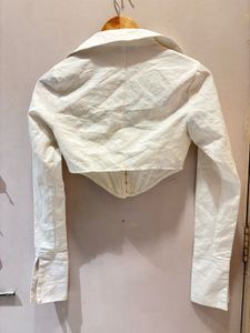 Chic Off-White Corset Style Top