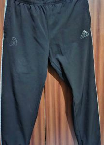 Black Track Pants with Side Stripes