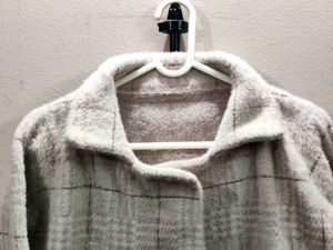 Premium women's double-breasted plaid overcoat