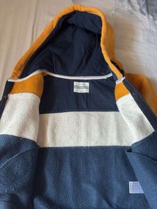 Color Block Zip-Up Hoodie