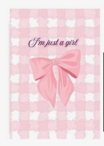 A5 Cute Pink Bow - Plain Pages Diary