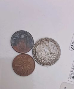 3 vintage Foreign coins
