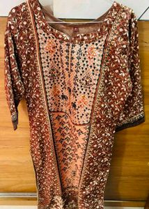Elegant Printed Kurta with duptta