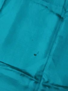 Elegant Blue &amp; Teal Embroidered Silk Saree
