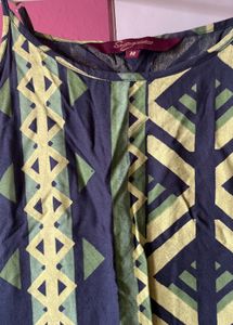 Boho Geometric Print Spaghetti Strap Top